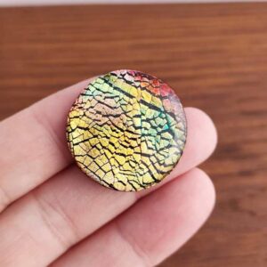 Cabochon tondo in pasta polimerica per creare bijoux fai da te, multicolore.